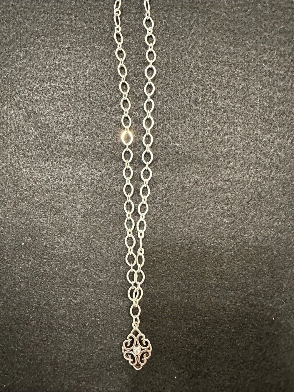 Silver-Tone Pendant Necklace